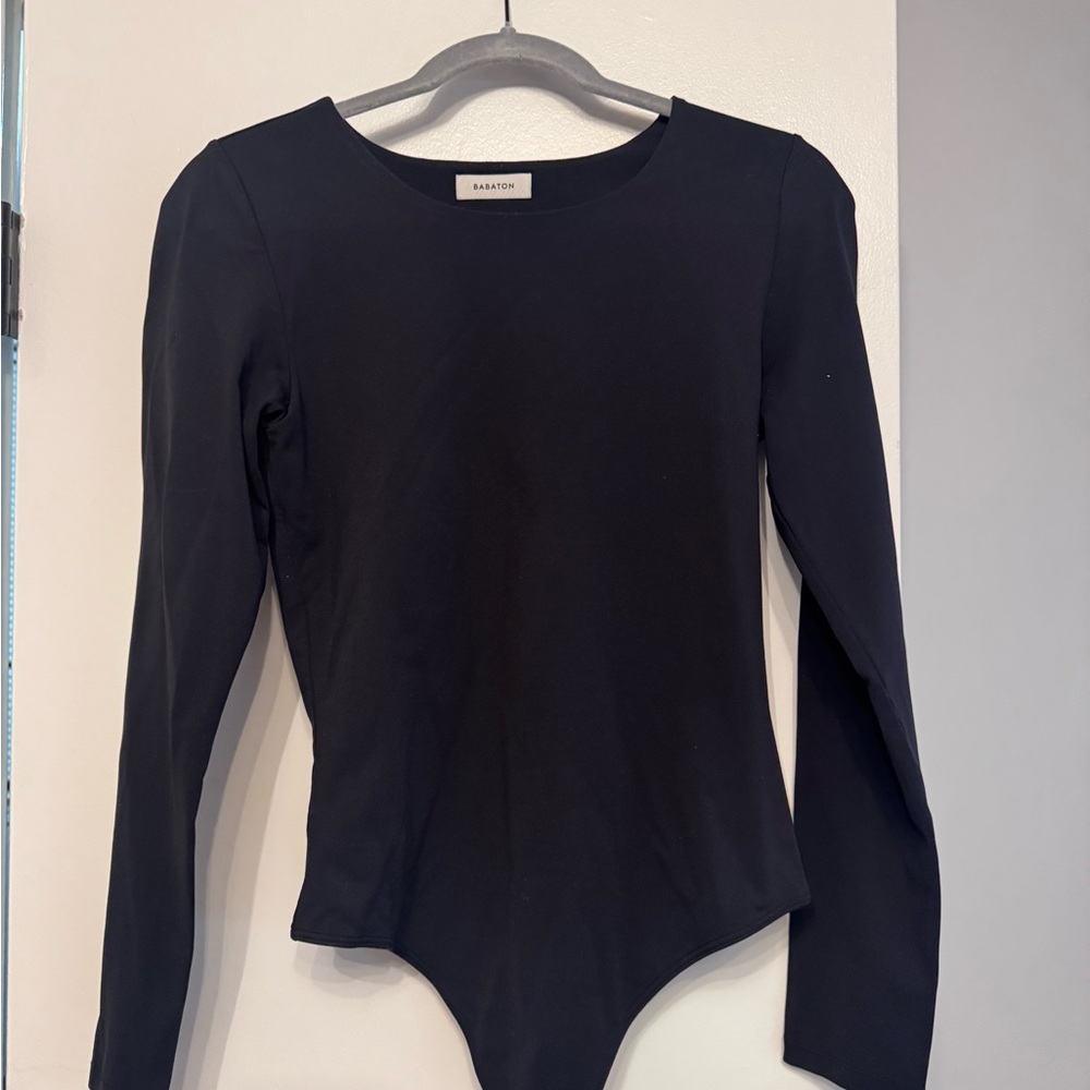 Babaton Black Long Sleeve Bodysuit